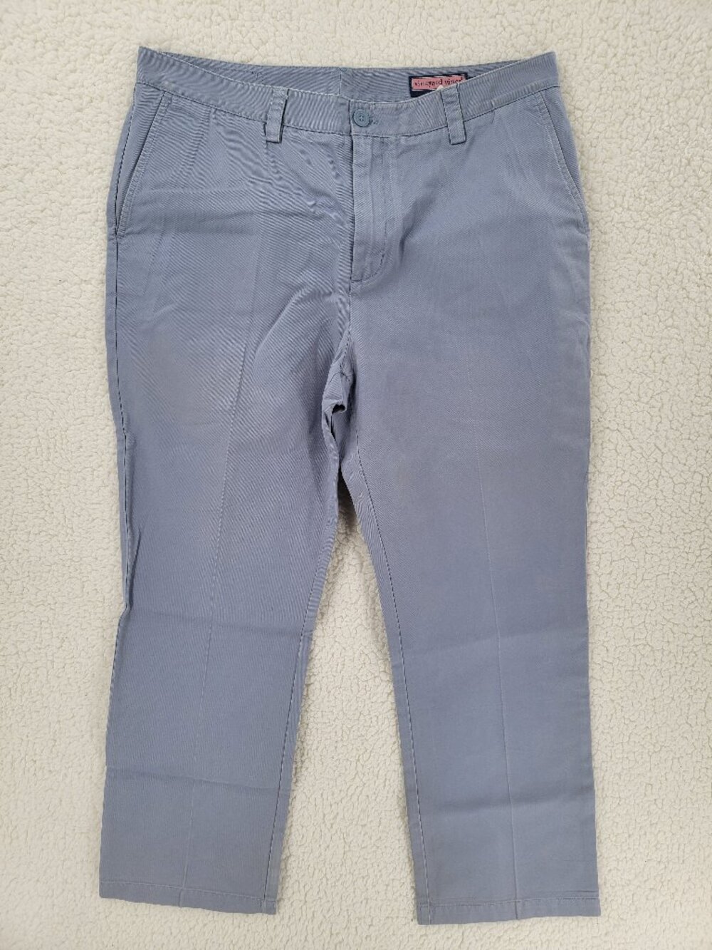 Vineyard Vines Men's Stretch Breaker Chino Pants Gray Flat Front 36 x 30